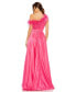 Фото #3 товара Women's One Shoulder A Line Gown With Feather Detail