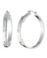 Sterling Silver Hoop with 18K Gold Over Sterling Silver Accent Hoop Earring