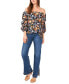Фото #2 товара Women's Floral-Print Off-The-Shoulder Top