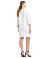 Women's Textured V-Neck 3/4-Sleeve Dress