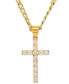ფოტო #2 პროდუქტის Men's Stainless Steel Crystal Cross 24" Pendant Necklace