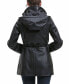 ფოტო #3 პროდუქტის Plus Size Elena Leather Parka Coat