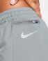 Nike Running Tempo Luxe 3inch shorts in grey