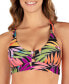 Фото #1 товара Juniors' Max Tropic Dance Scoop-Neck Bikini Top