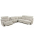 Фото #12 товара Sebaston 6-Pc. Fabric Sectional with 3 Power Motion Recliners and 1 USB Console, Created for Macy's