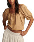 Women's Cotton Gathered Poplin Top