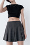 Box pleat mini skirt