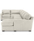 Фото #9 товара Radley 148" 4-Pc. Leather Wedge Modular Chaise Sectional, Created for Macy's