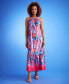 ფოტო #7 პროდუქტის Petite Printed Halter-Neck Maxi Dress