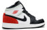 Air Jordan 1 Mid "Black Toe" BQ6931-100 Sneakers