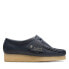 Фото #1 товара Clarks Wallabee 26168642 Womens Blue Leather Oxfords & Lace Ups Casual Shoes