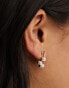 Pieces pearl ear climbers in 18ct gold plated