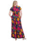 ფოტო #2 პროდუქტის Floral-Print Twist-Front Wide-Leg Jumpsuit