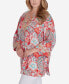Plus Size Silky Floral Voile Top