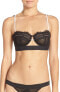 Free People 169130 Womens Hour of Dawn Underwire Balconette Bra Black Size 32D