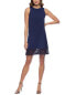 Фото #1 товара Платье MARINA Midi в полоску около 38.5 дюймов, темно-синее 96% полиэстер 4% спандекс, ручная стирка, сшито в США