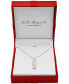 Diamond Graduated Three Stone Pendant Necklace (1 ct. t.w.) in 14k White or Yellow Gold, 18" + 2" extender, Created for Macy's