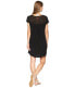 Hard Tail 169682 Womens Round Neck Short Sleeve Shift Dress Black Size X-Small