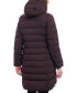 Women's Hooded Faux-Leather-Trim Puffer Coat, Created for Macy's