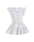 Little Girls Mary Bloom Printed Jersey w/ Open Back Detail