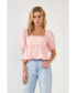 ფოტო #2 პროდუქტის Women's Blouson Baby Doll Top