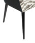 Wood Zebra Print Accent Chair, 29" x 26" x 32"