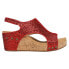Фото #1 товара Corkys Carley Studded Glitter Wedge Womens Red Casual Sandals 30-5316-RDGL