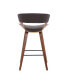 Jagger Modern Wood and Faux Leather Counter Height Bar Stool