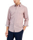 ფოტო #1 პროდუქტის Men's Regular-Fit Stretch Chevron Geo-Print Button-Down Shirt, Created for Macy's