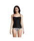 ფოტო #7 პროდუქტის Women's Long Tie Front Underwire Tankini Swimsuit Top Adjustable Straps