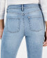Фото #6 товара Petite Embroidered High-Rise Natural Straight Jeans, Created for Macy's