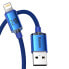 Фото #10 товара Кабель для зарядки и передачи данных Baseus USB - Lightning 2.4A 2м синий