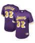 Фото #1 товара Men's Magic Johnson Purple Los Angeles Lakers Mesh T-shirt
