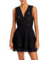 Фото #1 товара Aqua Swim 299793 Women Eyelet Tiered Cover-Up Dress Swimwear Black Size SM