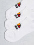 Фото #3 товара Ellesse 3 pack ankle socks in white