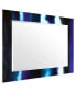 Фото #4 товара "Purple Heather I" Rectangular Beveled Mirror on Free Floating Printed Tempered Art Glass, 30" x 40" x 0.4"