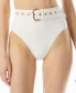 Фото #1 товара Michael Michael Kors 300287 Women's Belted High-Waist Bikini Bottoms Size M