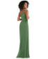 ფოტო #2 პროდუქტის Women's Skinny One-Shoulder Trumpet Gown with Front Slit