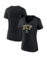 Фото #1 товара Women's Black UCF Knights Evergreen Campus V-Neck T-shirt