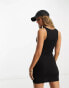 Фото #2 товара ASOS DESIGN ribbed scoop neck vest mini dress in black