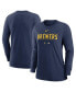 Фото #2 товара Women's Navy Milwaukee Brewers Authentic Collection Legend Performance Long Sleeve T-shirt