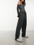 Фото #1 товара COLLUSION acid wash oversized straight leg jogger in black