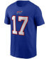 Фото #2 товара Men's Josh Allen Royal Buffalo Bills Name and Number T-shirt