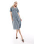 Nobody's Child Alexa gingham maxi midi dress in blue