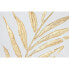 Painting Home ESPRIT White Golden Canvas MDF Wood Modern Leaf of a plant 42 x 4 x 42 cm (2 Units)