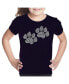 Big Girl's Word Art T-shirt - Woof Paw Prints