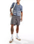 Фото #2 товара Selected Homme loose fit ripstop shorts in light grey