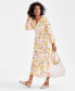 Фото #2 товара Women's Printed Tiered Midi Dress, Regular & Petite, Created for Macy's