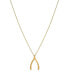 ფოტო #1 პროდუქტის Wishbone 14K Yellow Gold Necklace