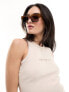 Фото #7 товара ASOS DESIGN bevel square sunglasses in crystal brown